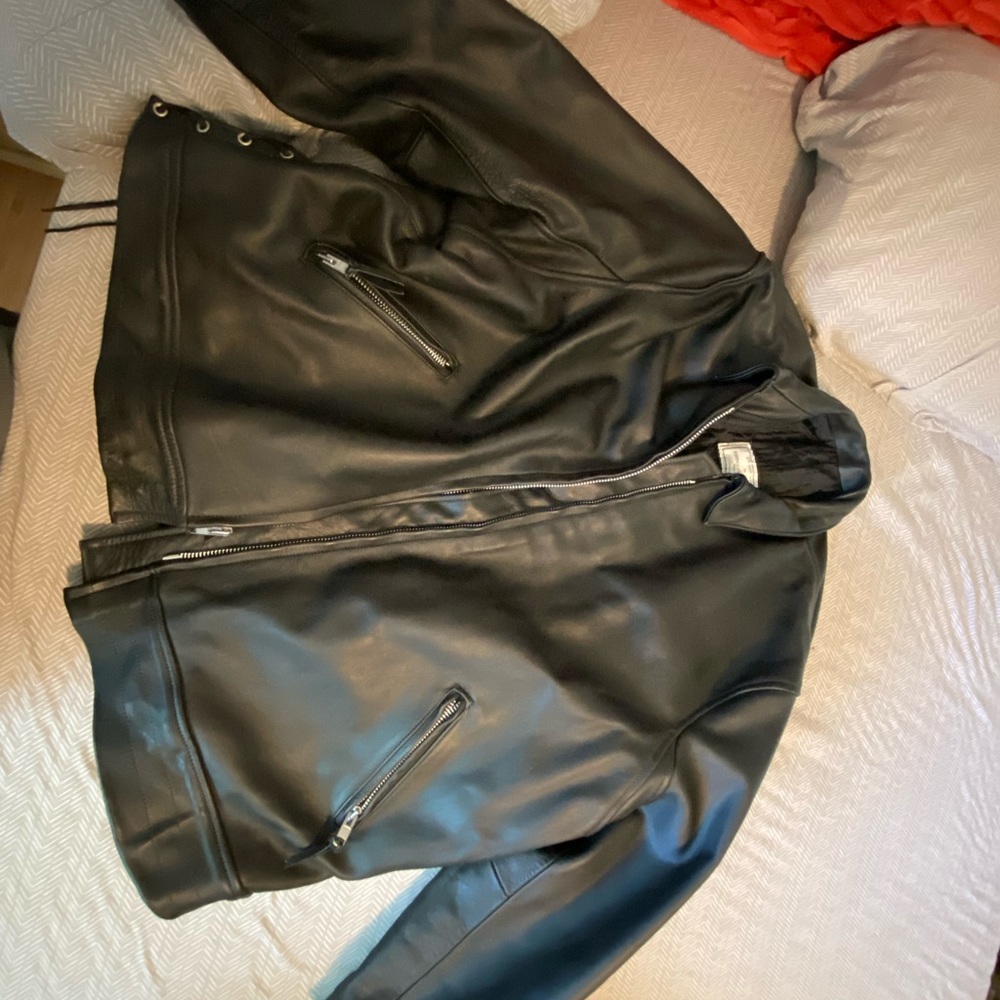Espinoza’s leather jacket